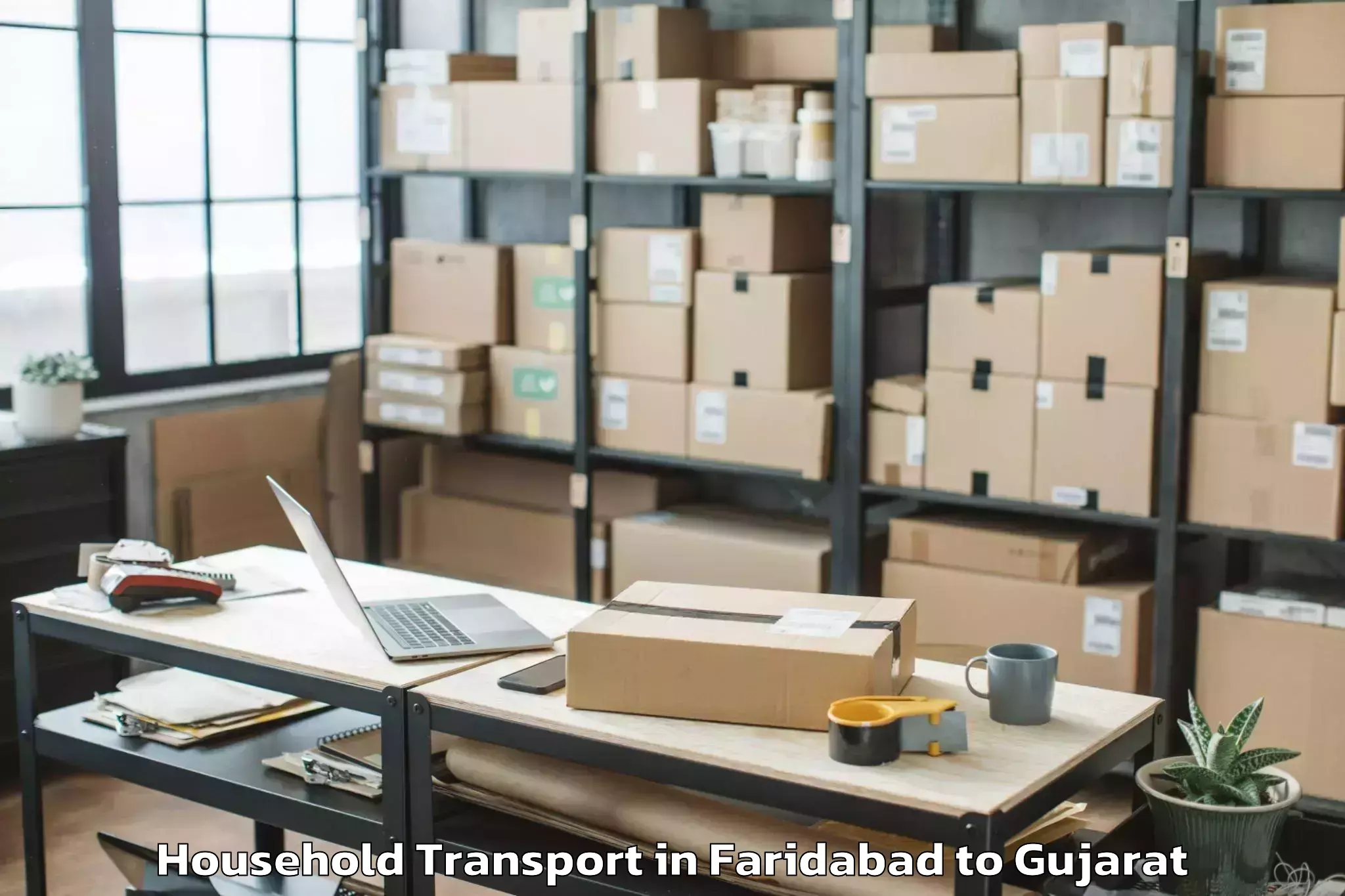 Affordable Faridabad to Rai University Ahmedabad Household Transport